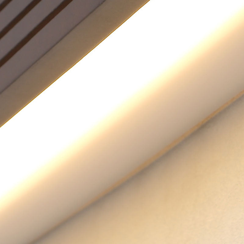 Traditional Rectangular Wood LED Vanity Light