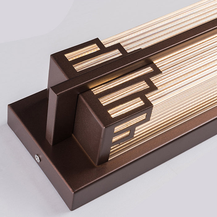 Traditional Rectangular Stainless Steel LED Wall Sconce
