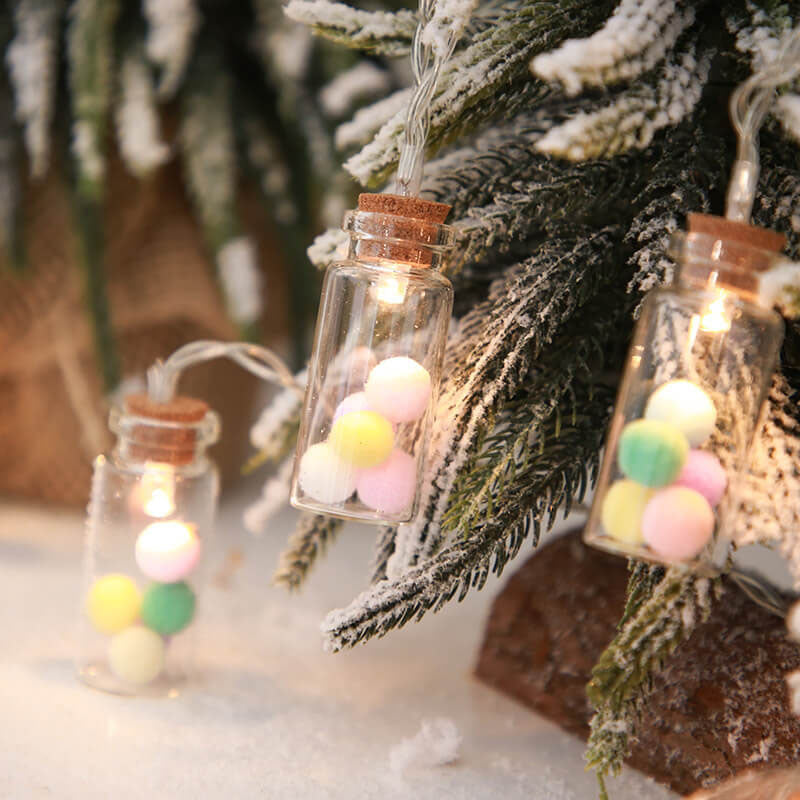 Wishing Bottle Tree Snow String Lights