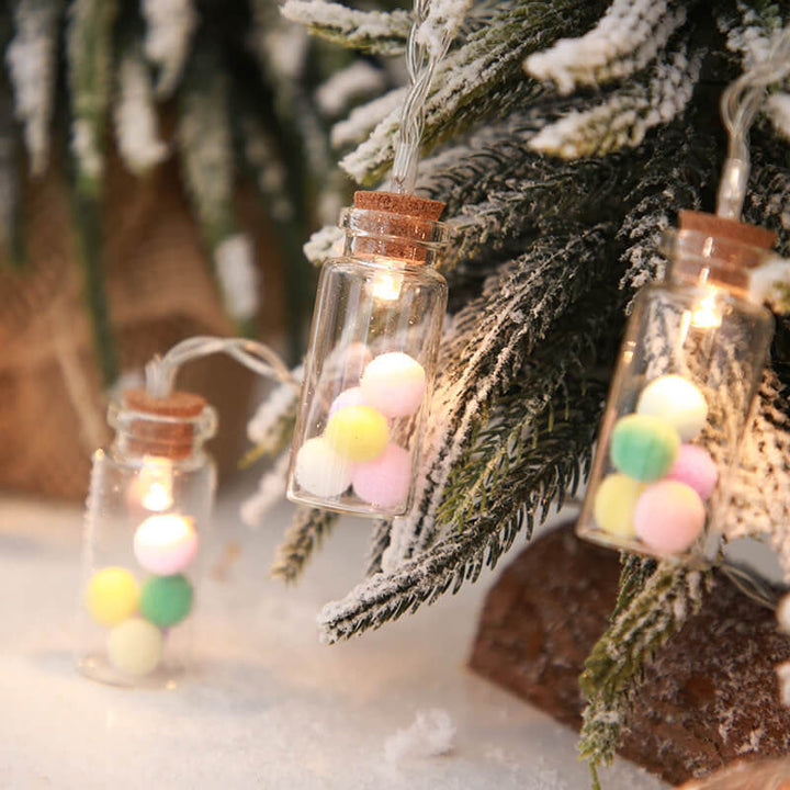 Wishing Bottle Tree Snow String Lights