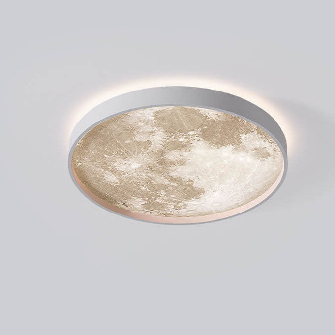 Moon Minimalist Round Acrylic LED Flush Mount Ceiling Light