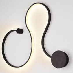 Modern Curved Aluminum LED Wall Sconce
