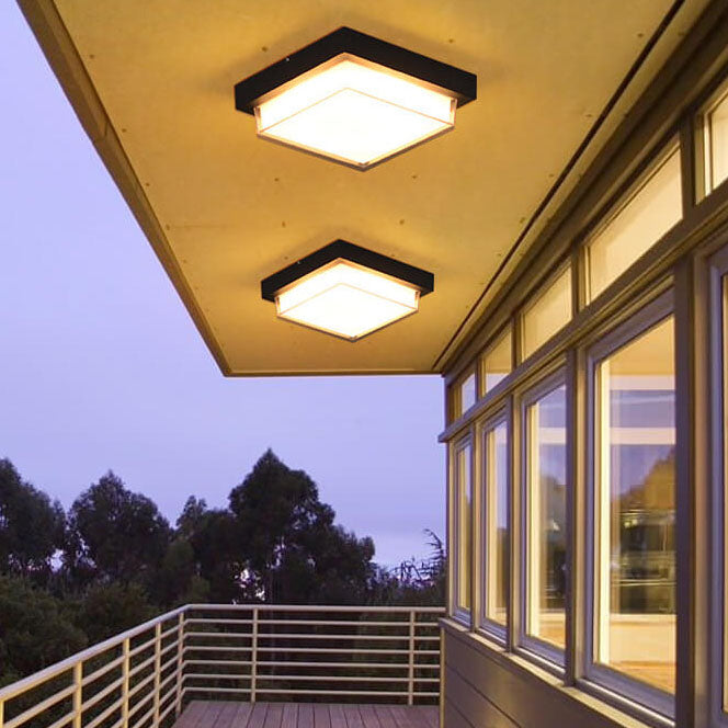 Minimalist Square Aluminum LED Flush Mount Ceiling Light