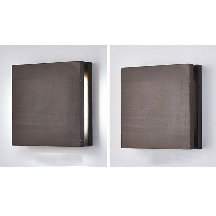 Wabi-Sabi Rectangular Wood LED Wall Sconce