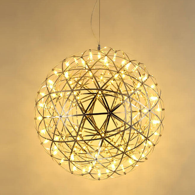 Contemporary Globe Iron 12-Light LED Pendant Light
