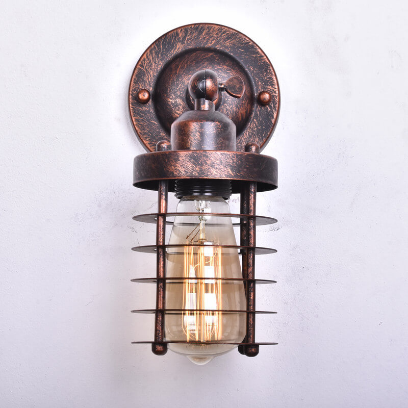 Northern Industrial Wrought Iron Wall Sconce