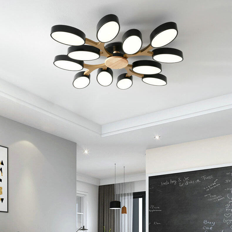 Nordic Branch Wooden LED Flush Mount Ceiling Light