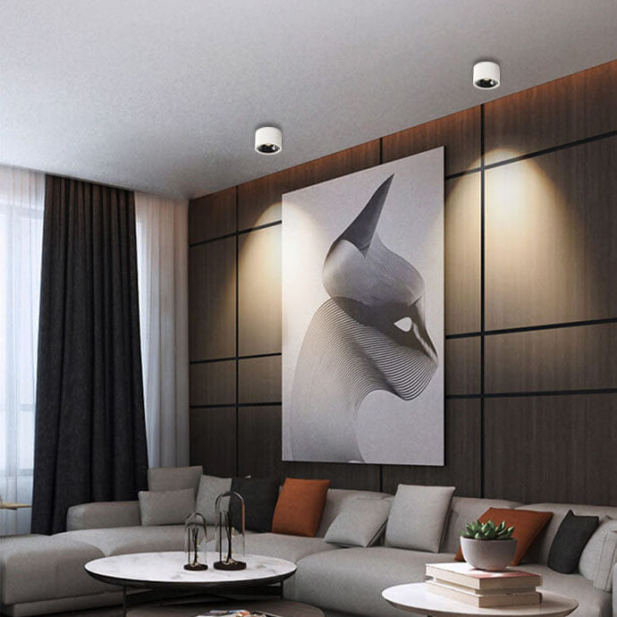 Minimalist Round Aluminum LED Flush Mount Ceiling Light