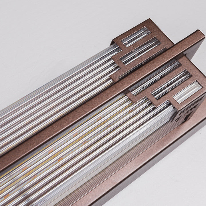 Traditional Rectangular Stainless Steel LED Wall Sconce