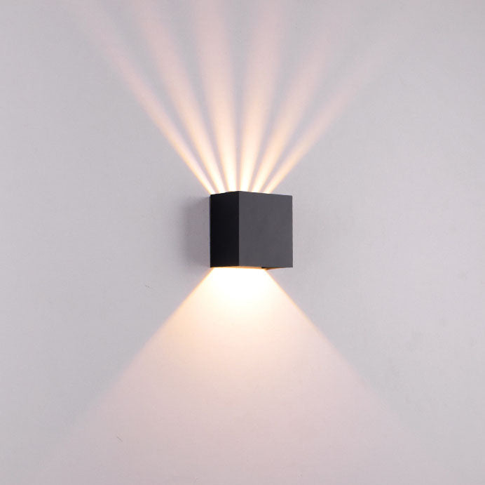 Modern Square Aluminum Waterproof LED Wall Sconce