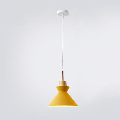 Contemporary Dome Wood Pendant Light