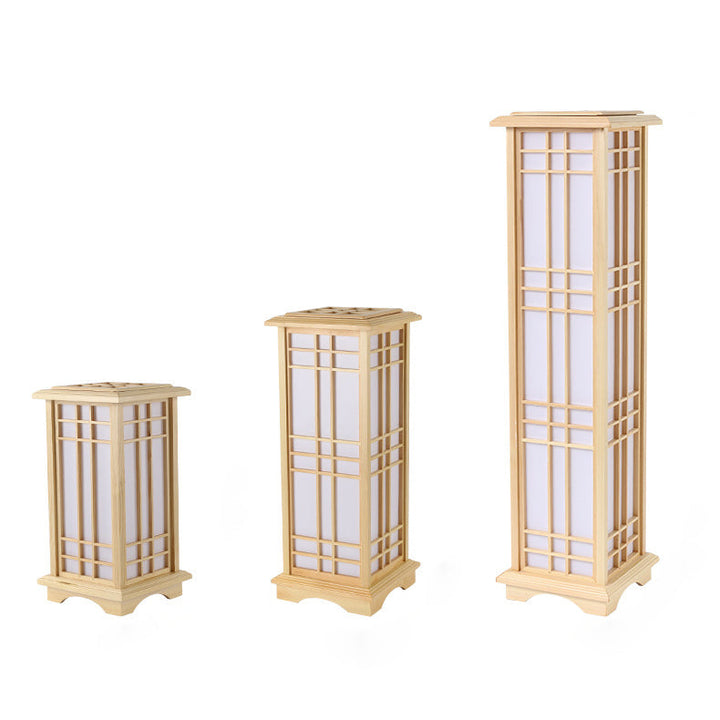 Traditional Rectangular Acrylic 3-Light Floor Lamp