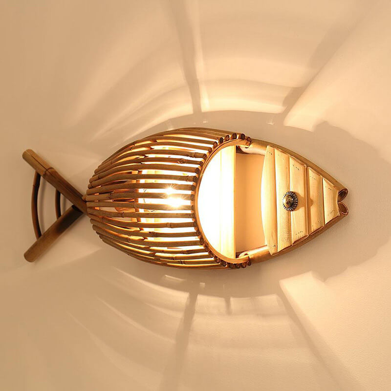 Vintage Bamboo Wall Sconce