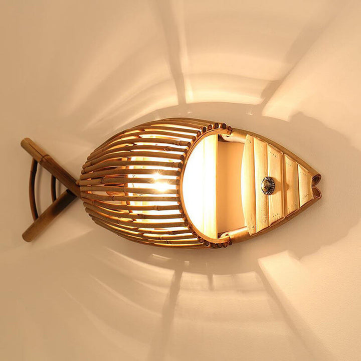 Vintage Bamboo Wall Sconce
