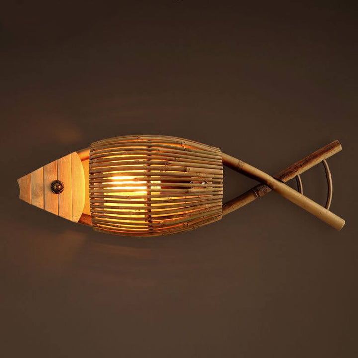 Vintage Bamboo Wall Sconce