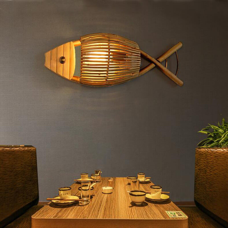 Vintage Bamboo Wall Sconce