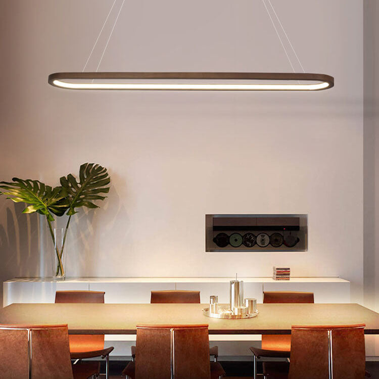 Modern Round Solid Wood LED Chandelier