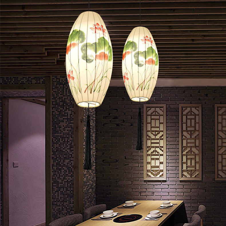 Lantern Fabric Pendant Light