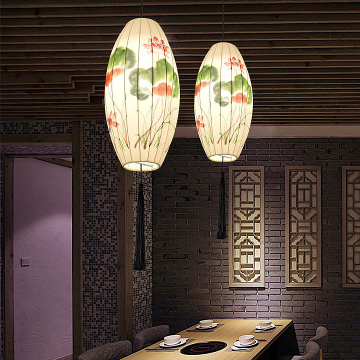 Lantern Fabric Pendant Light
