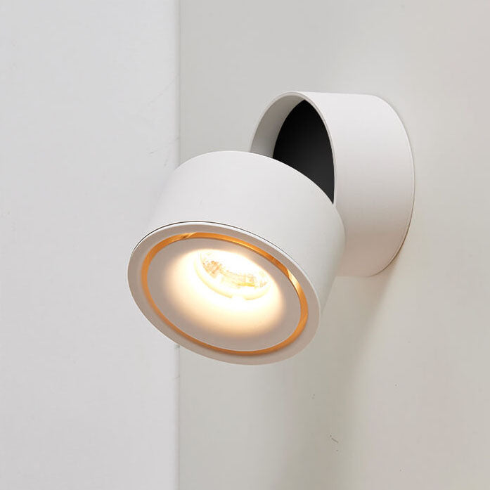Minimalist Round Aluminium Rotatable LED Wall Sconce