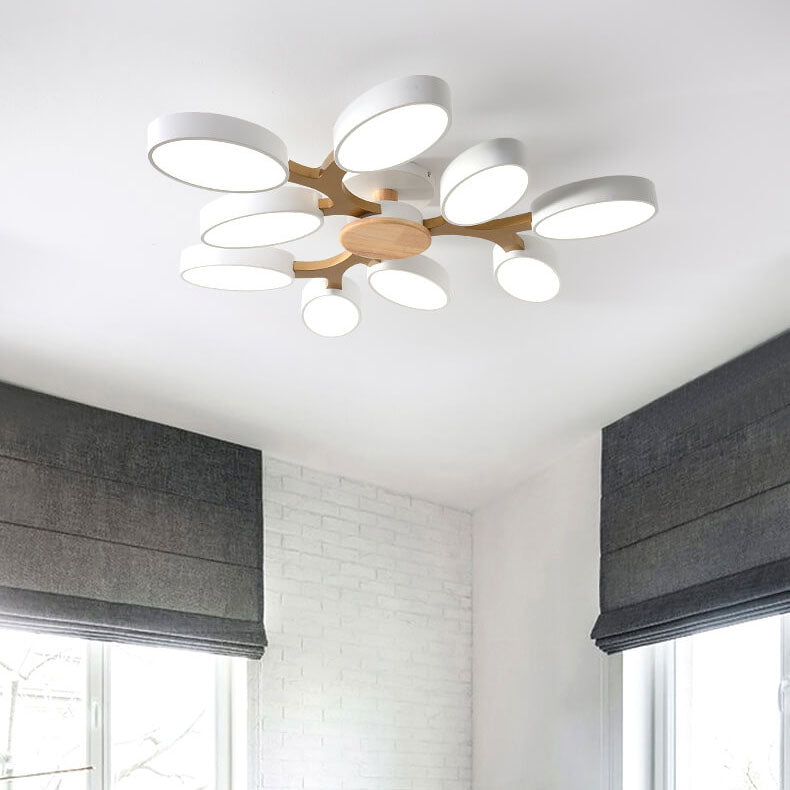 Nordic Branch Wooden LED Flush Mount Ceiling Light