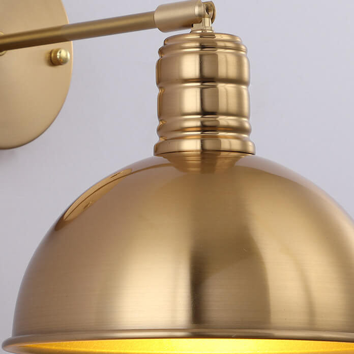 Contemporary Round Brass Wall Sconce