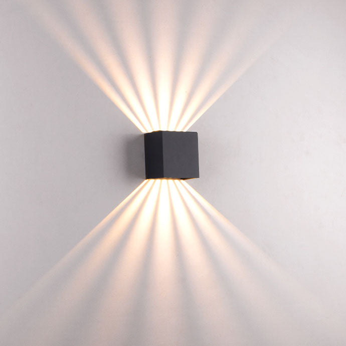 Modern Square Aluminum Waterproof LED Wall Sconce
