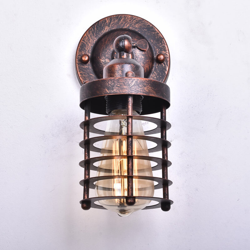 Northern Industrial Wrought Iron Wall Sconce