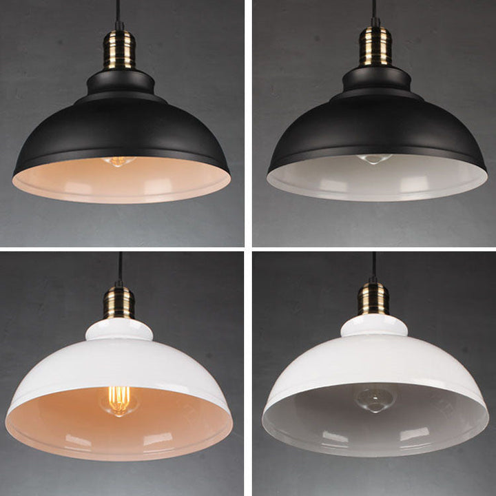 Industrial Contemporary Round Iron Pendant Light