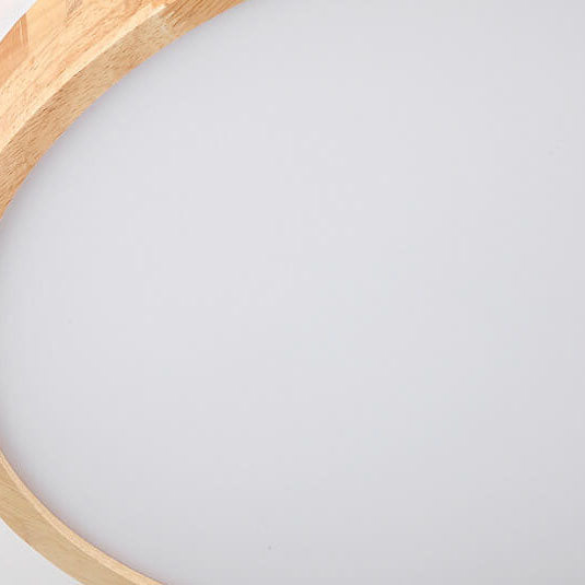 Minimalist Square Solid Wood LED Flush Mount Ceiling 2