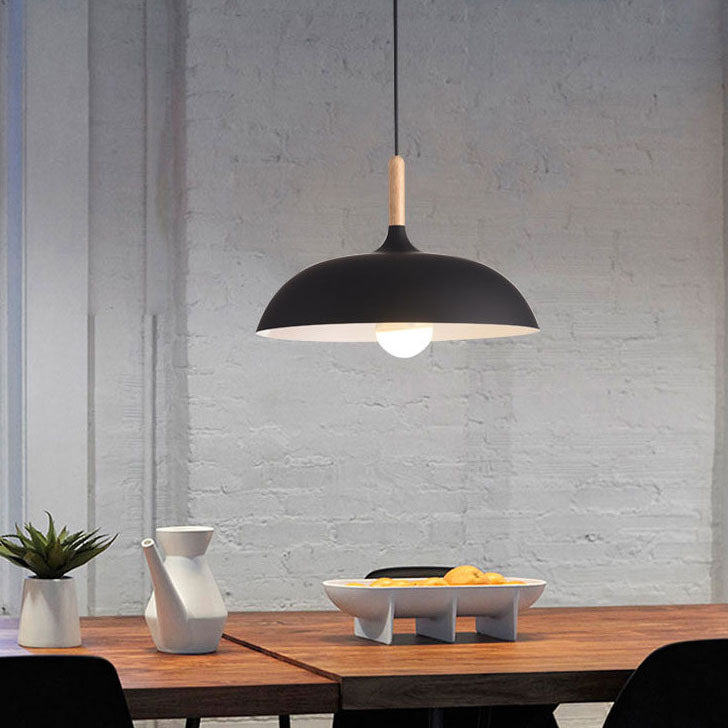 Modern Dome Wooden Pendant Light