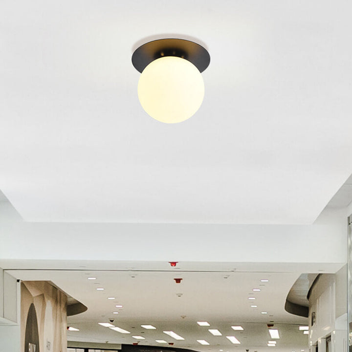 Modern Globe Semi-Flush Ceiling Light