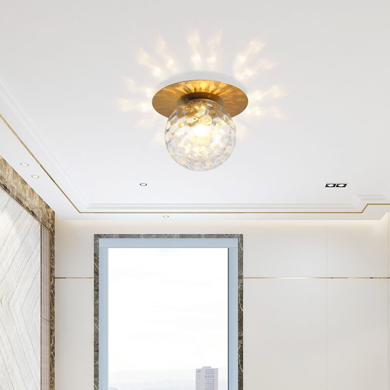 Modern Globe Semi-Flush Ceiling Light