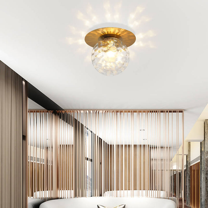 Modern Globe Semi-Flush Ceiling Light