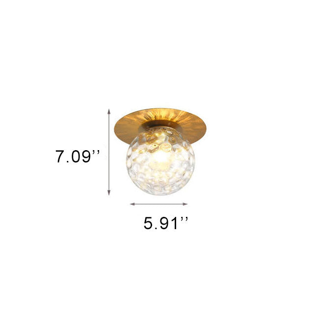 Modern Globe Semi-Flush Ceiling Light