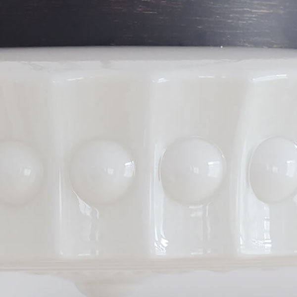 Traditional Round Glass LED Semi-Flush Ceiling Light