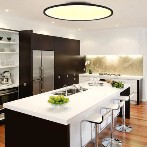 Minimalist Round Aluminum LED Flush Mount Ceiling Light 2