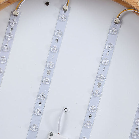 Minimalist Square Solid Wood LED Flush Mount Ceiling 2