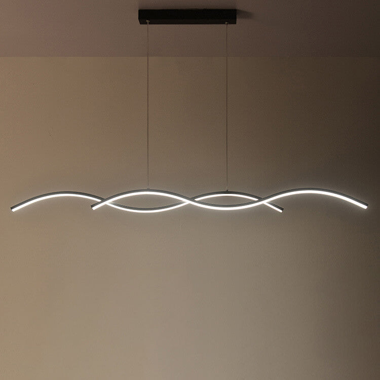 Minimalist Wave LED Chandelier