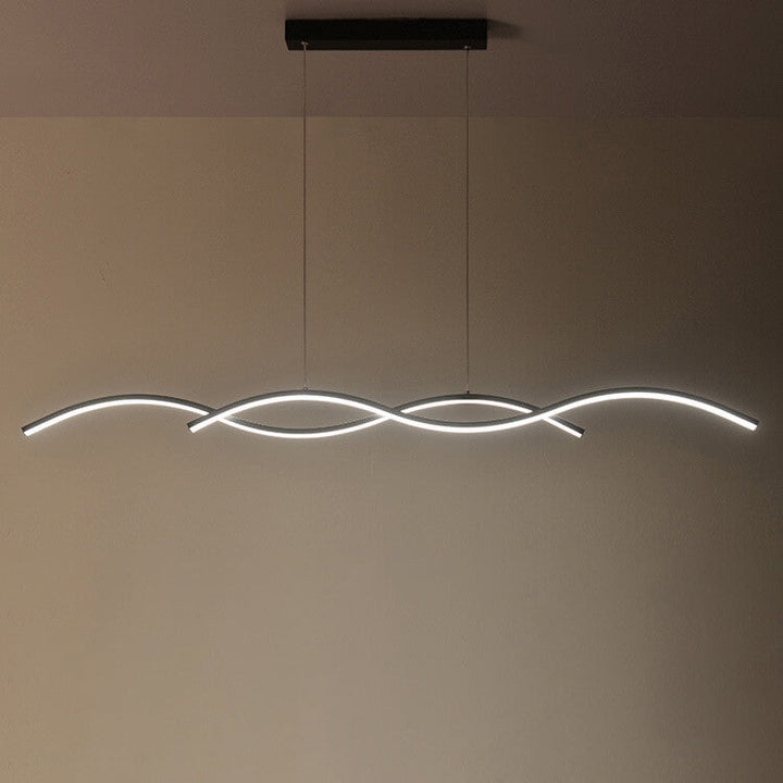 Minimalist Wave LED Chandelier