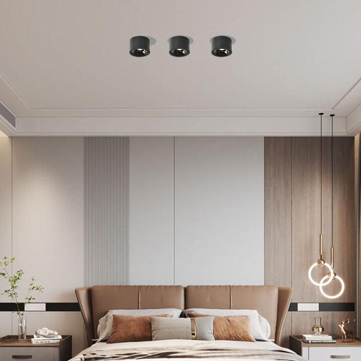 Minimalist Round Aluminum LED Flush Mount Ceiling Light