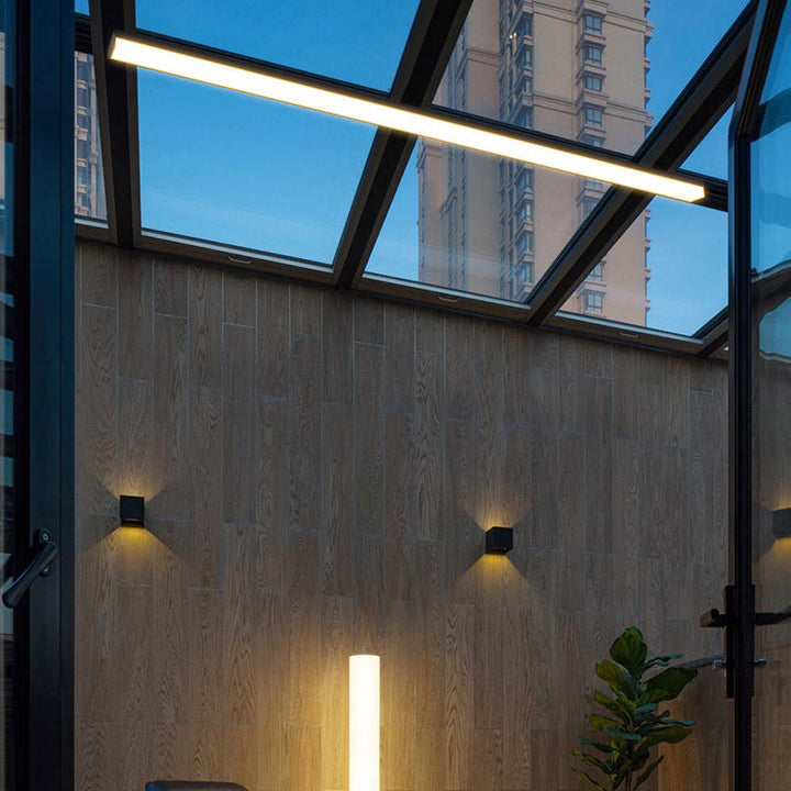 Long Minimalist Aluminum LED Flush Mount Ceiling Light