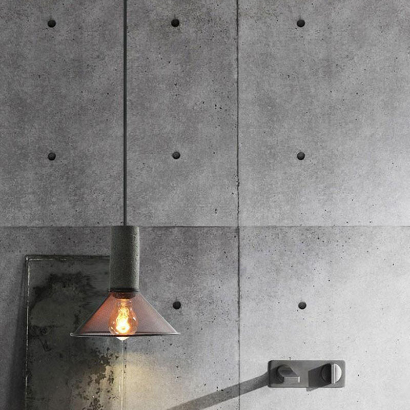 Contemporary Cylindrical Iron Pendant Light