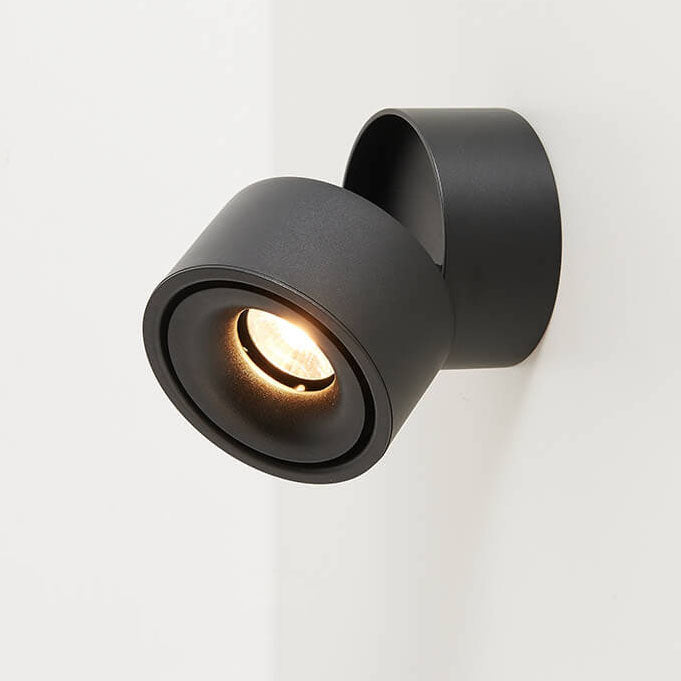 Minimalist Round Aluminium Rotatable LED Wall Sconce