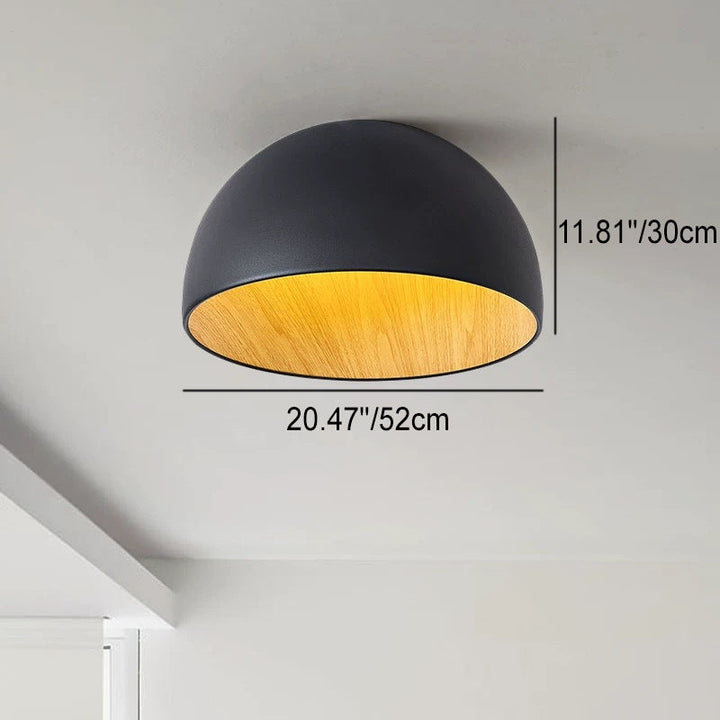 Minimalist Wooden LED Flush Mount Ceiling Light