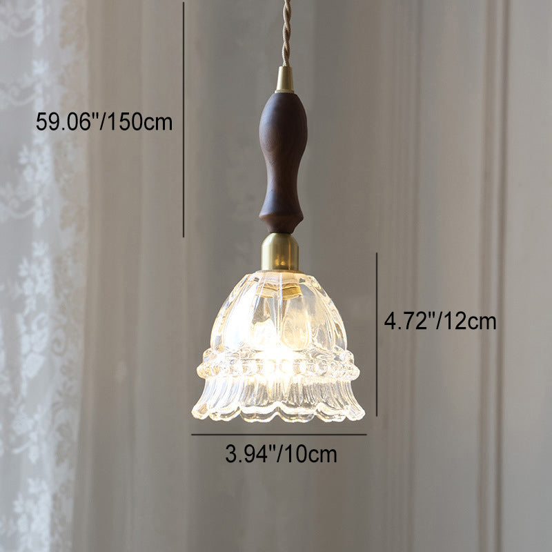 Traditional Walnut Pendant Light