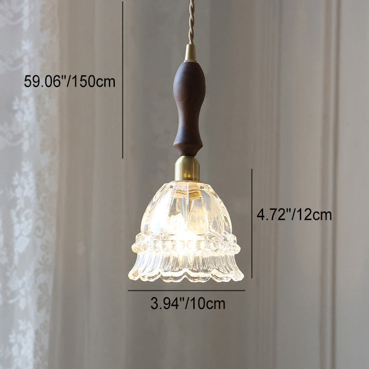 Traditional Walnut Pendant Light