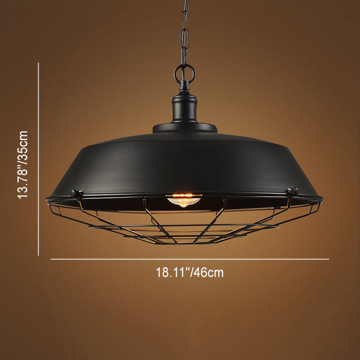 Wide Industrial Pendant Light