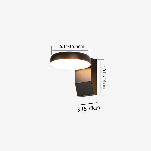 Minimalist Square Aluminum Rotatable LED Wall Sconce