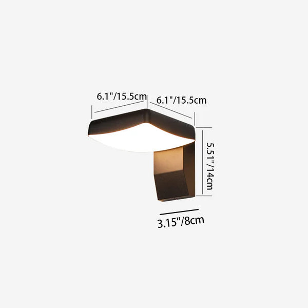 Minimalist Square Aluminum Rotatable LED Wall Sconce